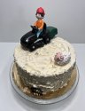 tort urodzinowy z owcą i rolnikiem