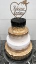 Zloto czarny tort weselny