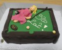 Tort urodzinowy w kształcie stołu bilardowego