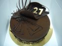 Tort czekoladowy na 25 urodziny