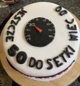 Tort na 50 urodziny licznik prędkości