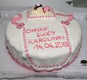 Pikowany tort na chrzest
