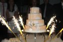Ręcznie zdobiony tort weselny