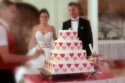 Romantyczny tort weselny